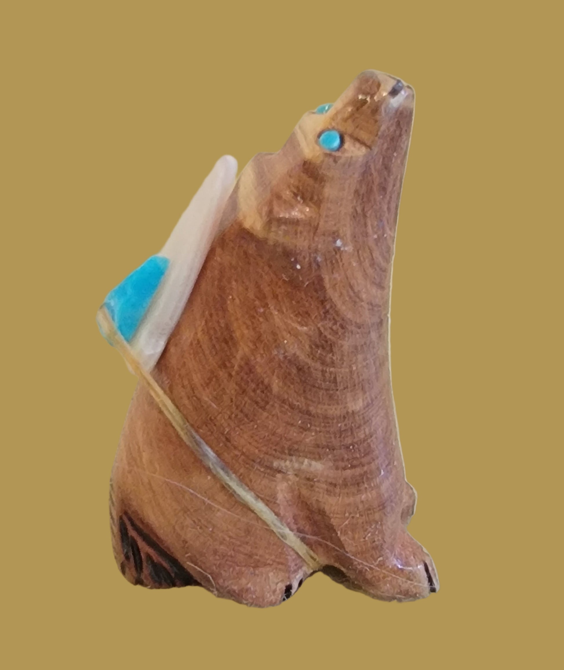 Cedar Coyote w/Pack Zuni Fetish