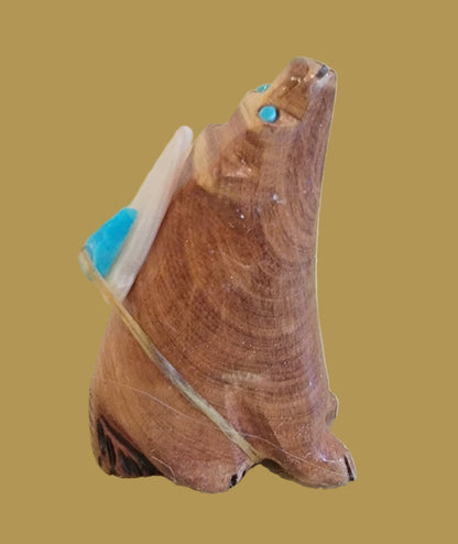 Cedar Coyote w/Pack Zuni Fetish