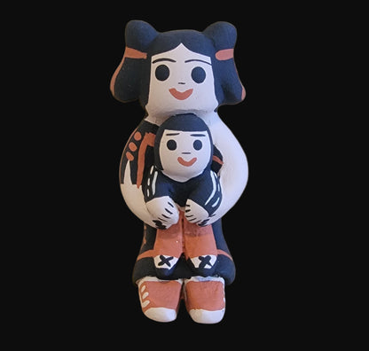 Cochiti Pueblo Storyteller w/One Baby Pueblo Pottery
