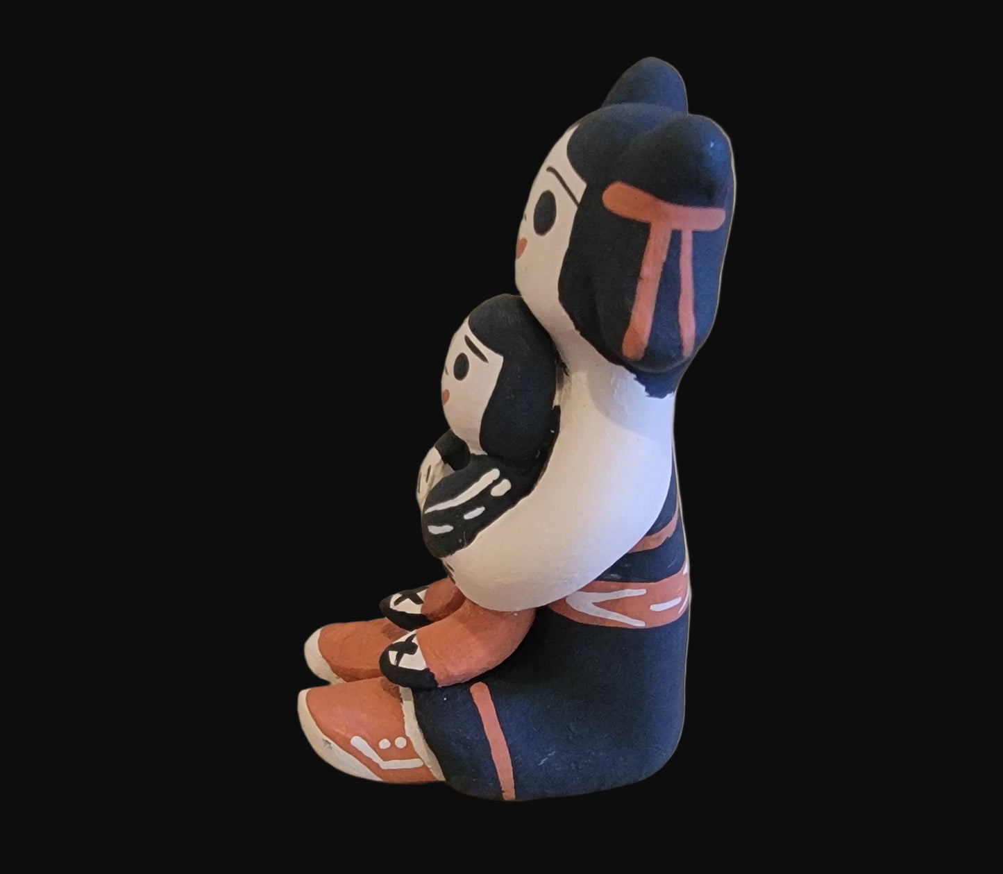 Cochiti Pueblo Storyteller w/One Baby Pueblo Pottery