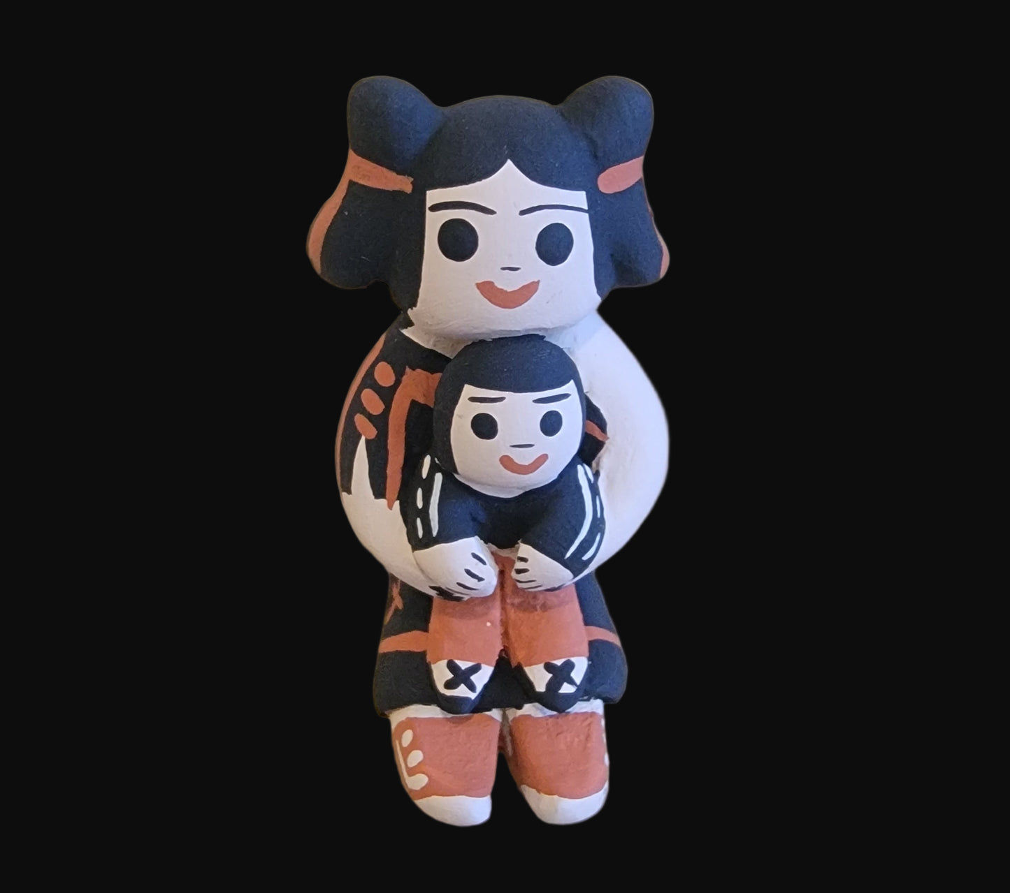 Cochiti Pueblo Storyteller w/One Baby Pueblo Pottery