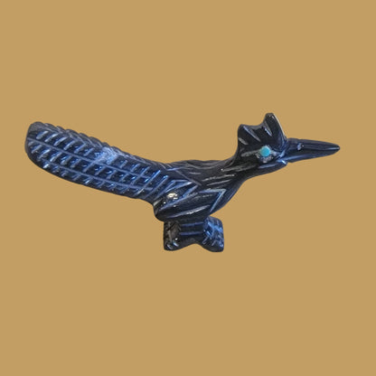 Enchanted Marble Roadrunner Zuni Fetish