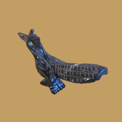 Enchanted Marble Roadrunner Zuni Fetish