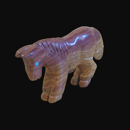 Simply Elegant. Onyx Healing Horse Zuni Fetish
