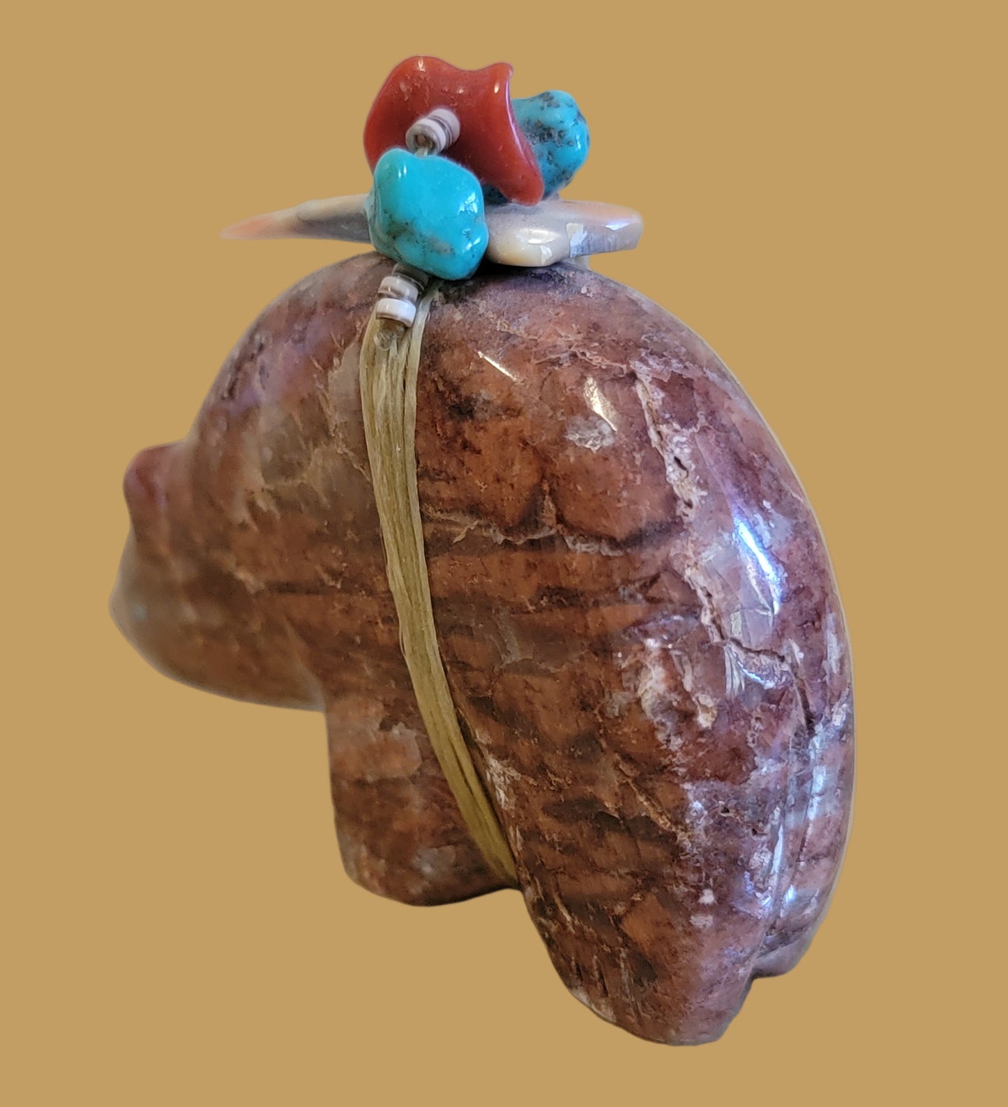 Jasper Bear w/ Beautiful Pack Zuni Fetish