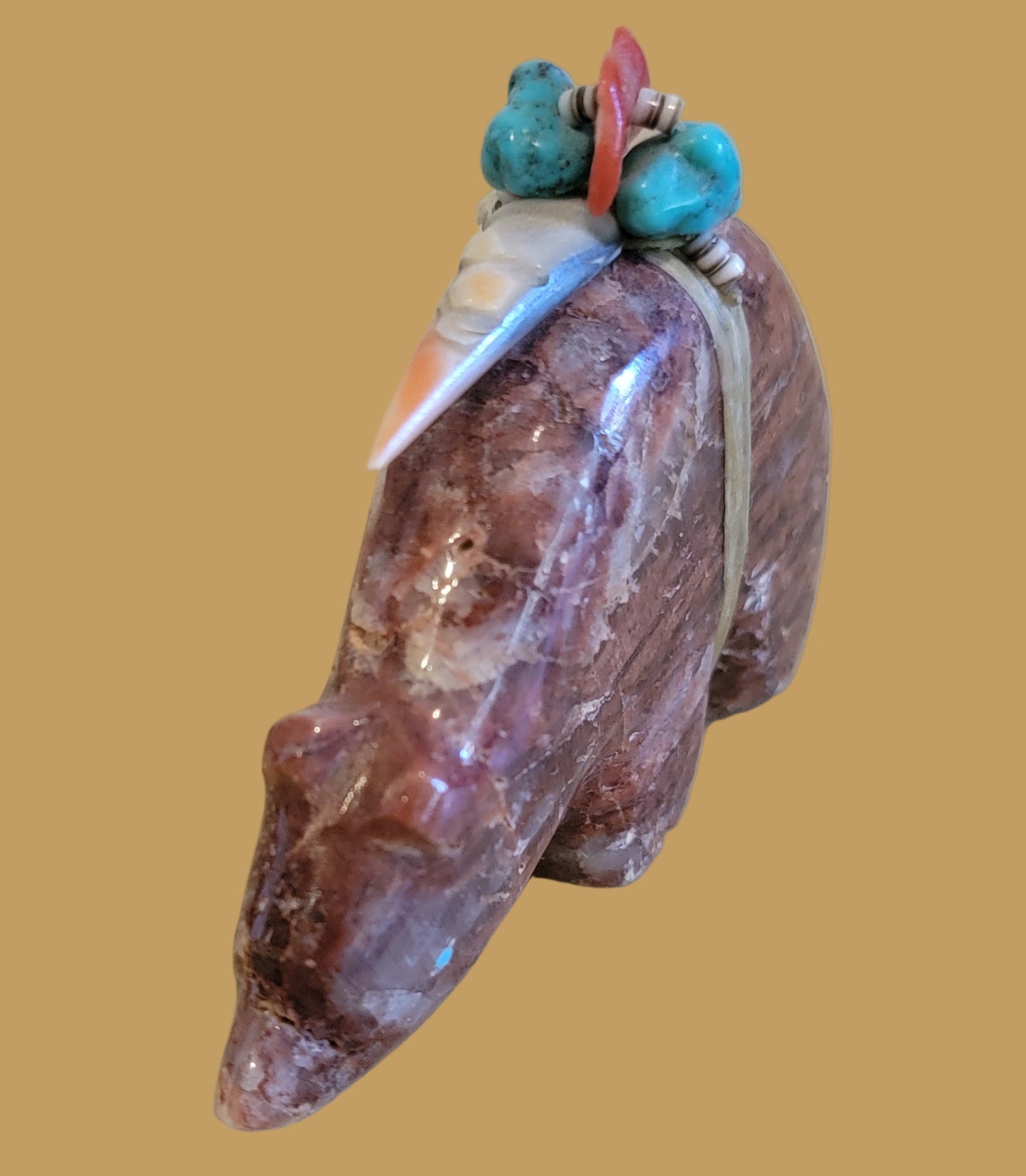 Jasper Bear w/ Beautiful Pack Zuni Fetish