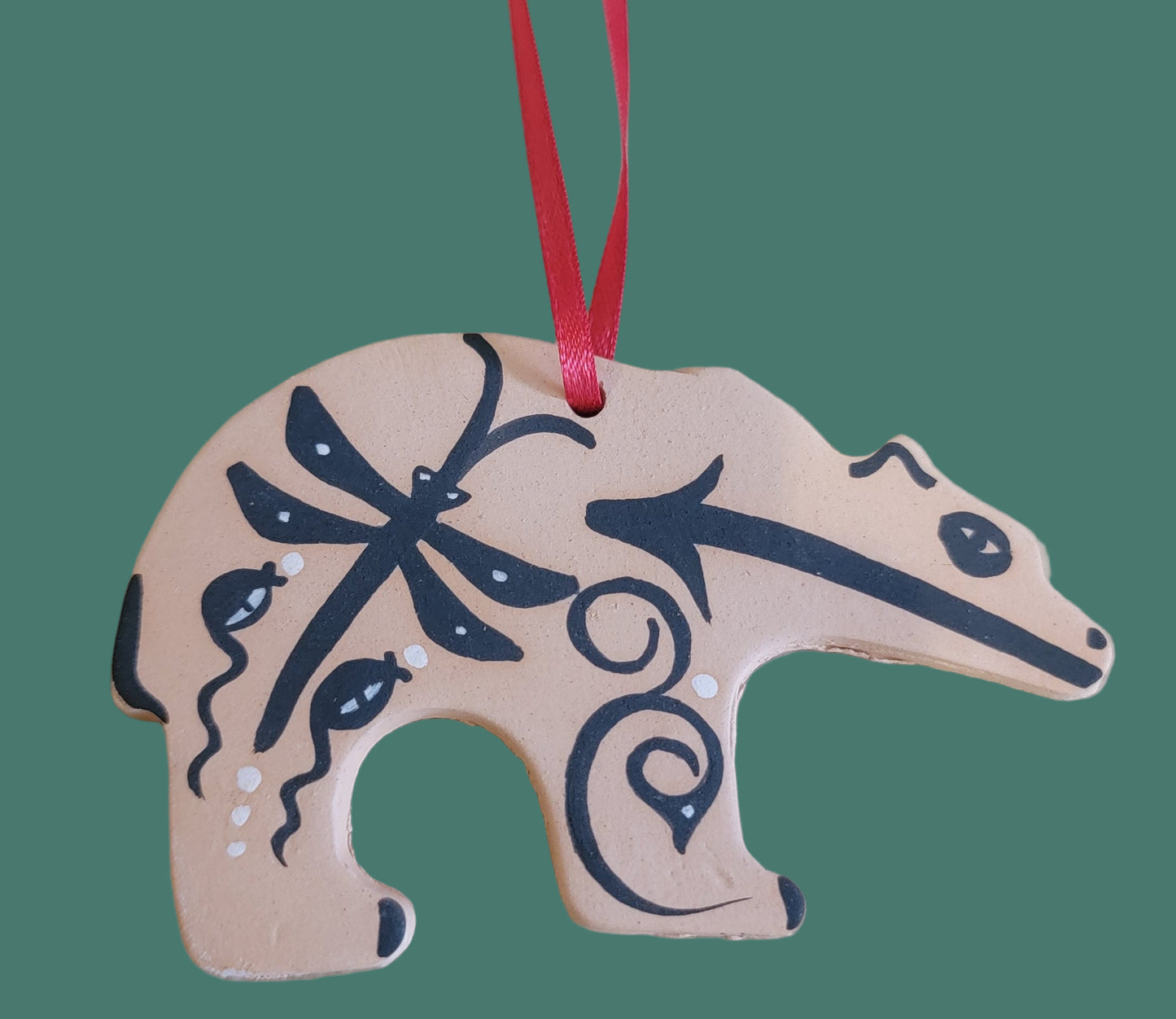 Set of 2 Zuni Pueblo Pottery Holiday Ornaments Pueblo Pottery