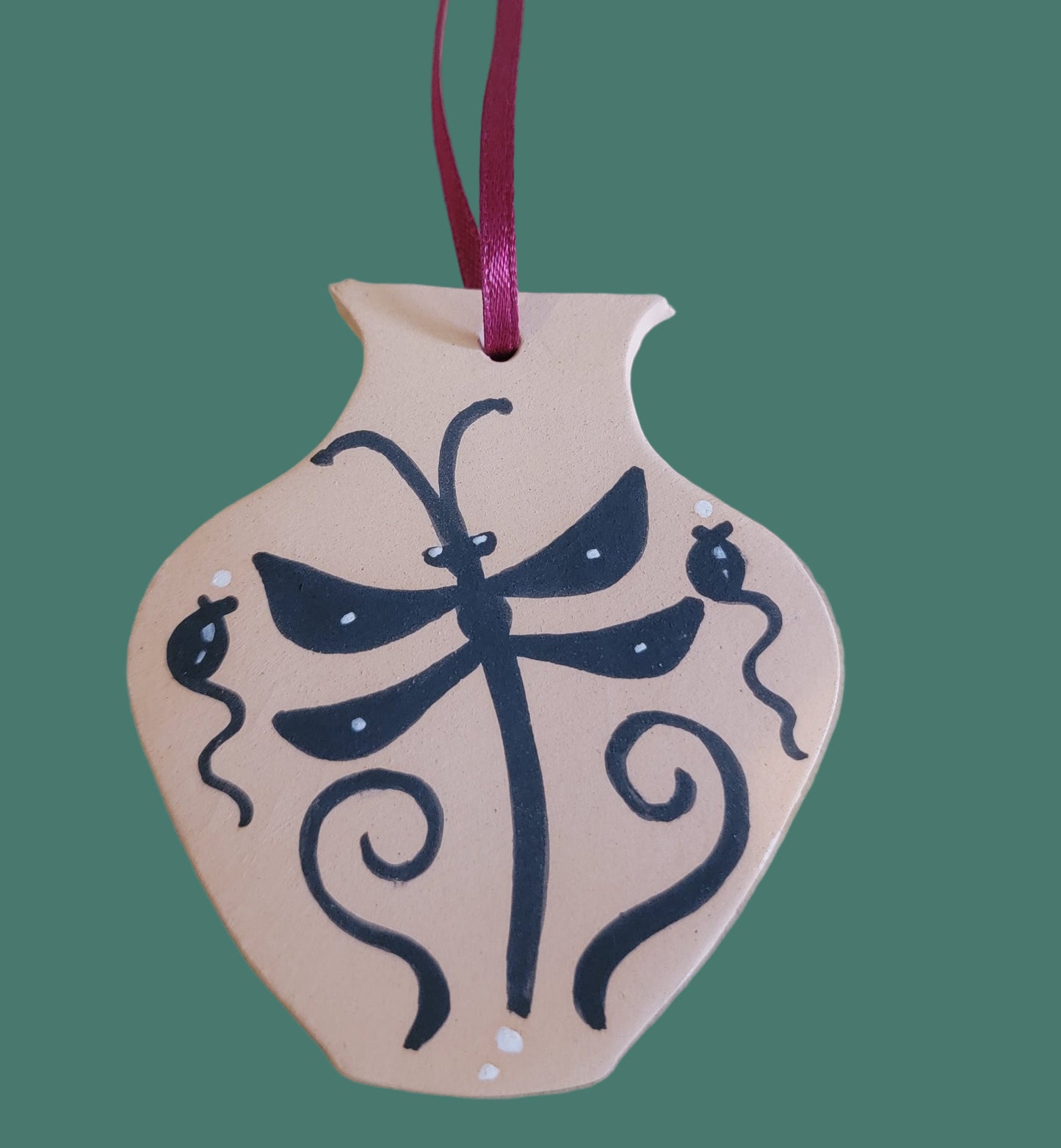 Set of 2 Zuni Pueblo Pottery Holiday Ornaments Pueblo Pottery