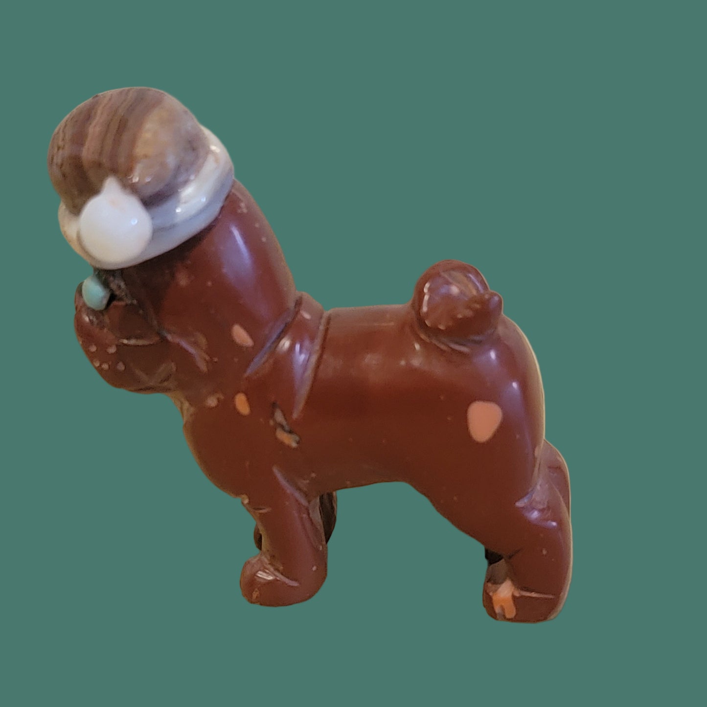 Santa Pug/Dog is Coming to Town Zuni Fetish