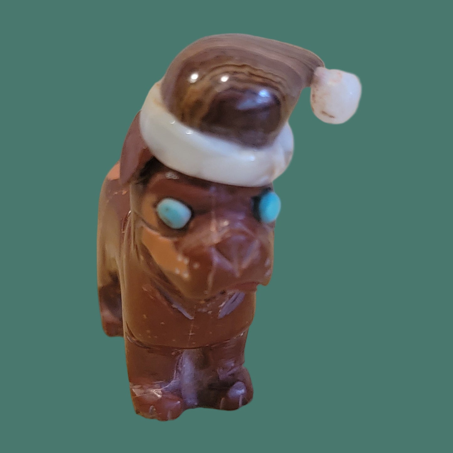 Santa Pug/Dog is Coming to Town Zuni Fetish