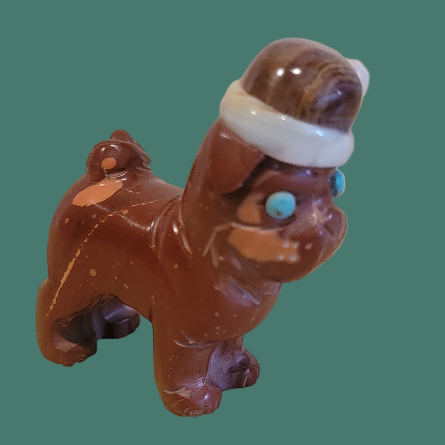 Santa Pug/Dog is Coming to Town Zuni Fetish