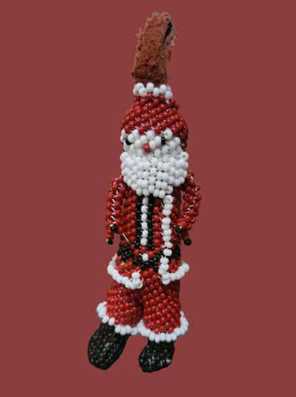 Fully Beaded Zuni Santa Ornament Indian Beadwork
