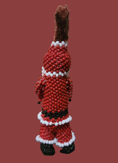 Fully Beaded Zuni Santa Ornament Indian Beadwork