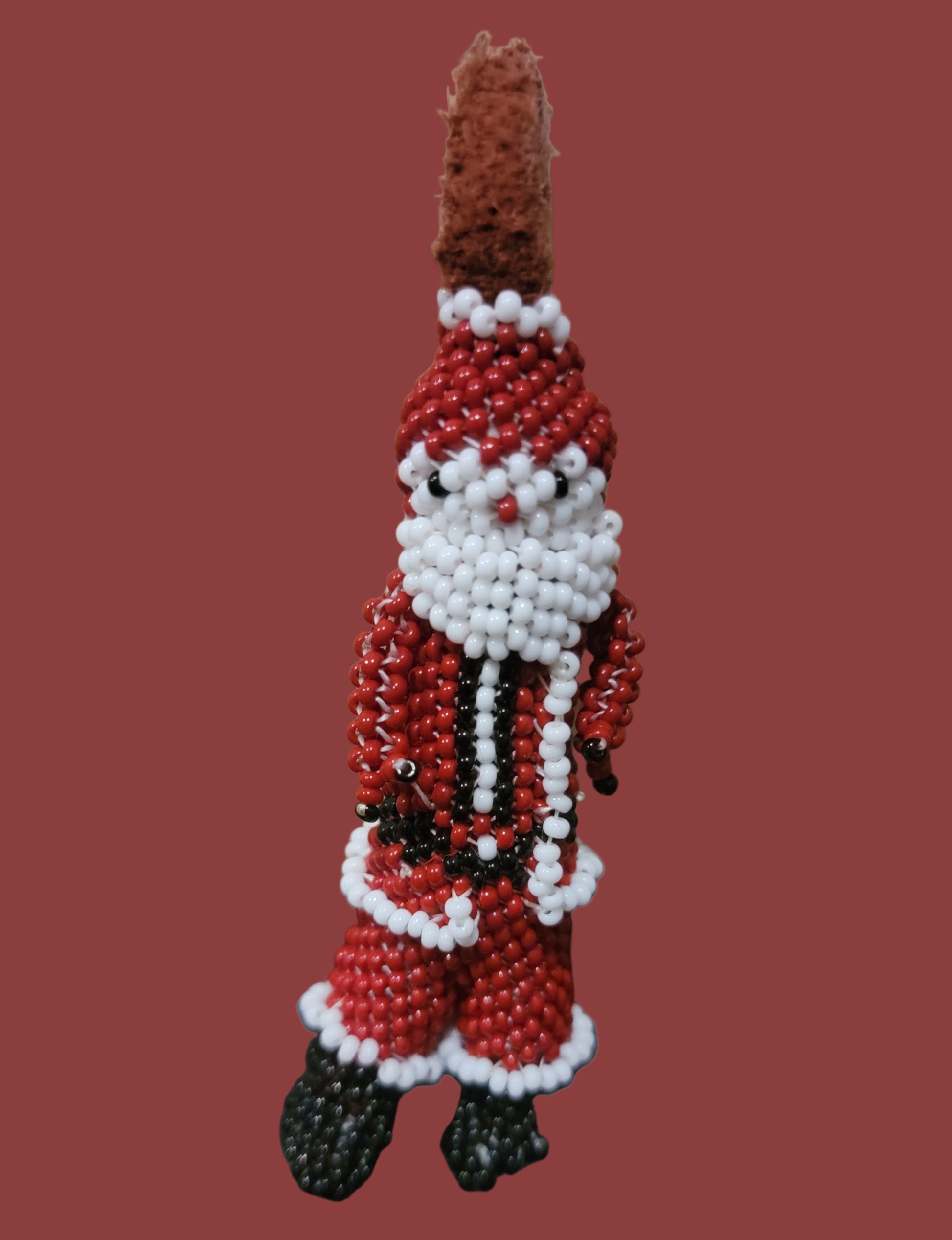 Fully Beaded Zuni Santa Ornament Indian Beadwork
