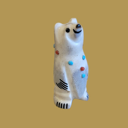 Happy Little Antler Bear Zuni Fetish