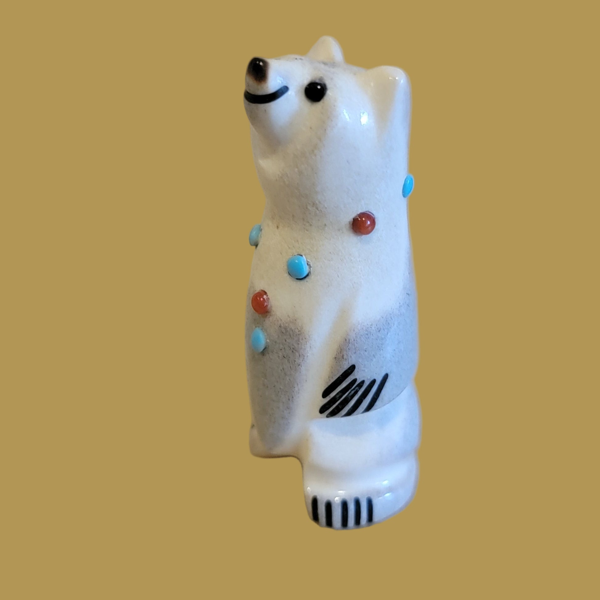 Happy Little Antler Bear Zuni Fetish