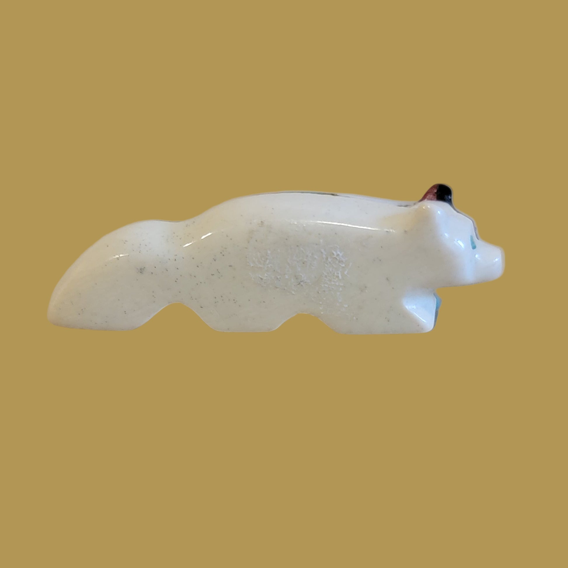 Inlaid Santo Domingo Style Zuni Fetish Wolf Zuni Fetish