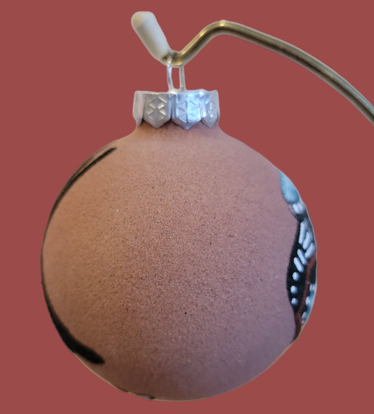 Bear Fetish w/Monument Valley Navajo Sandpainted Holiday Ornament