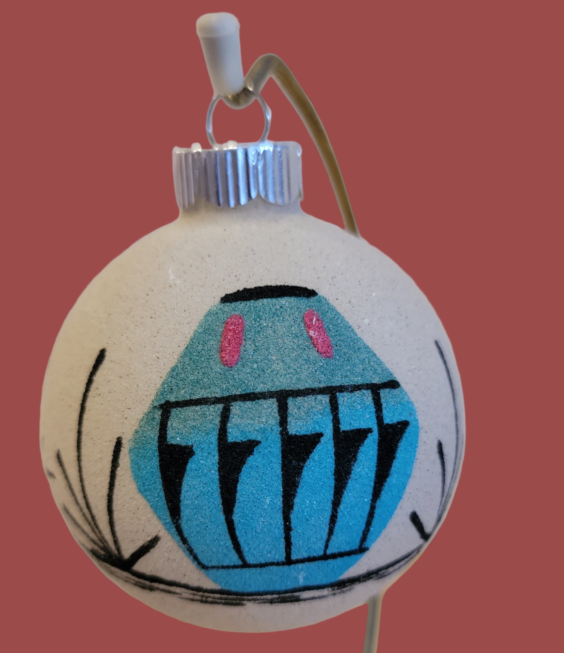 Navajo Sandpainted Pottery Design Holiday Ornament
