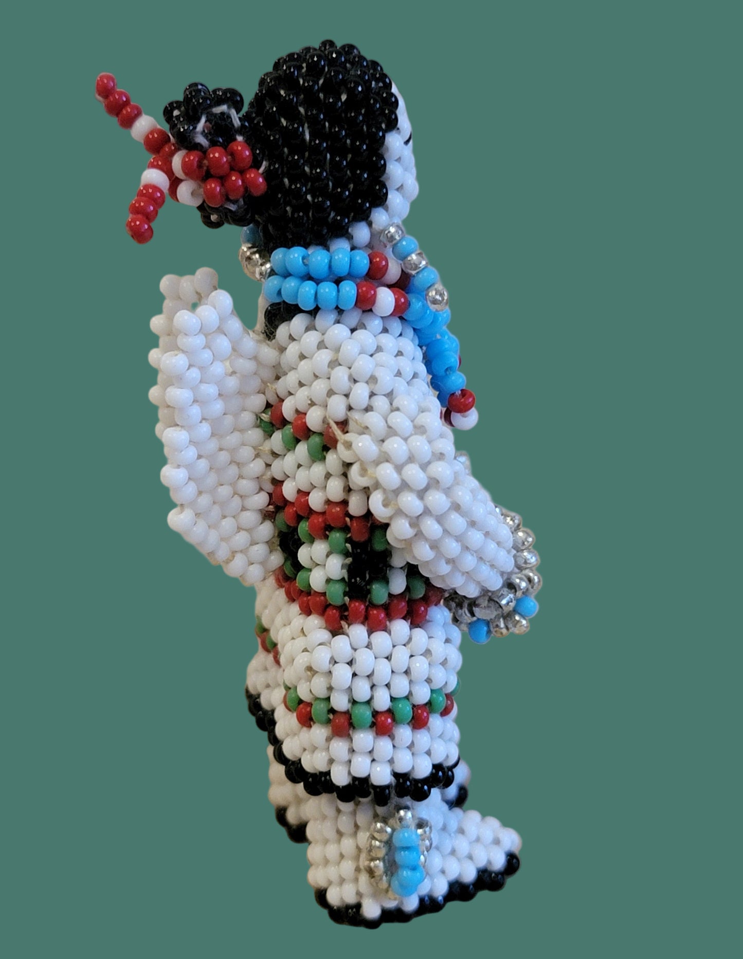Fully Beaded Zuni Holiday Angel w/ Wings Indian Beadwork
