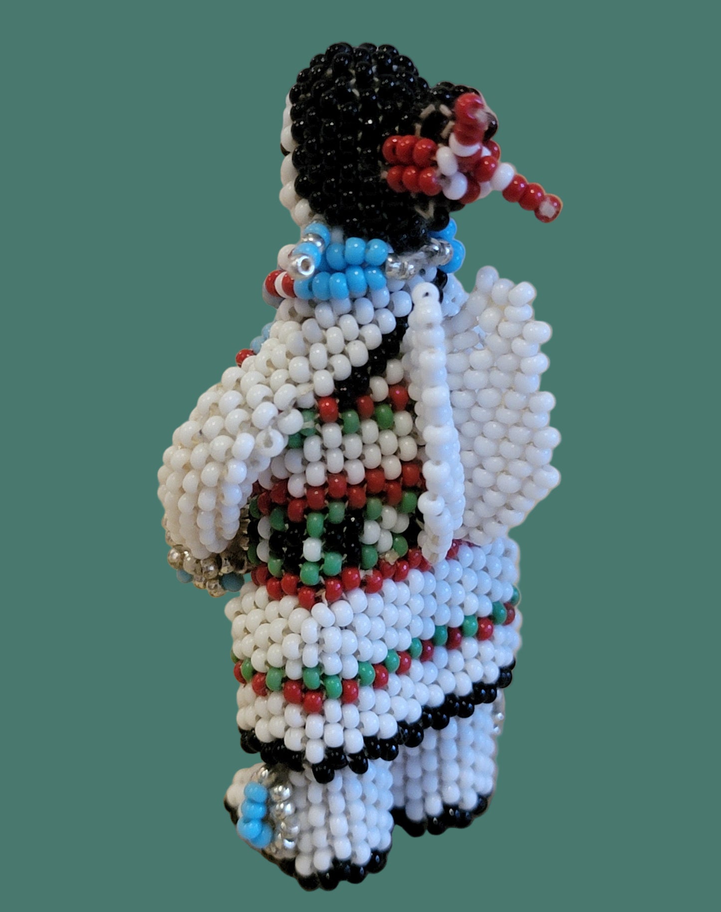 Fully Beaded Zuni Holiday Angel w/ Wings Indian Beadwork