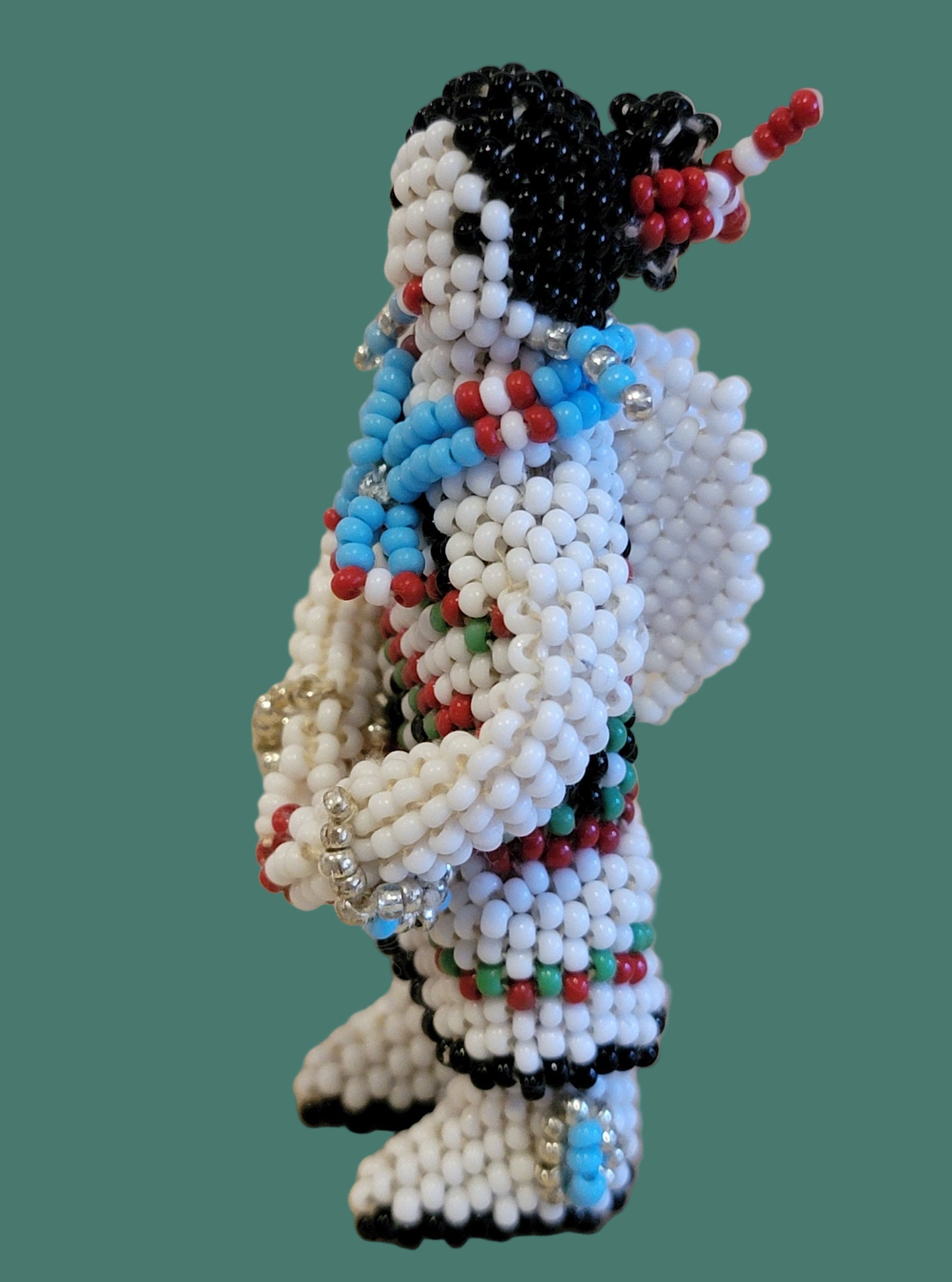 Fully Beaded Zuni Holiday Angel w/ Wings Indian Beadwork