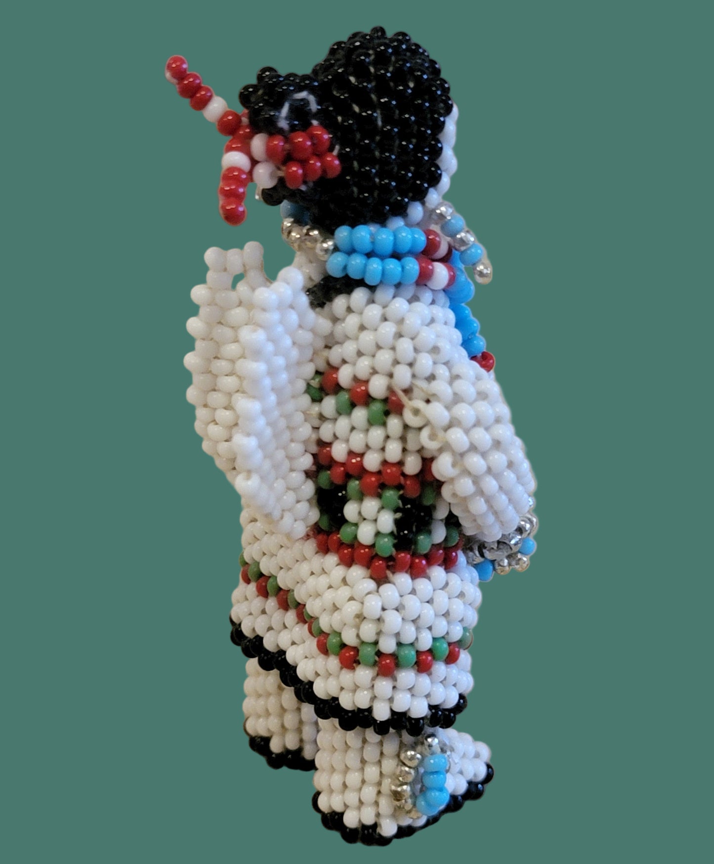 Fully Beaded Zuni Holiday Angel w/ Wings Indian Beadwork