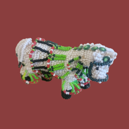 Fully Beaded Zuni Christmas / Holiday Fancy Pony Indian Beadwork