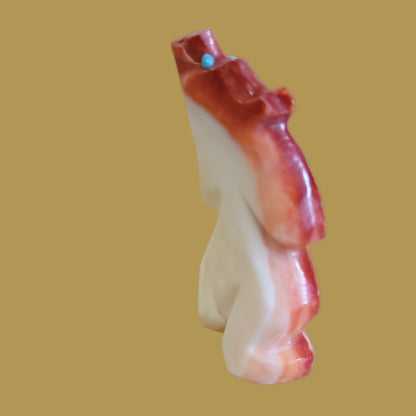 Spiny Oyster Shell Standing Zuni Fetish Bear