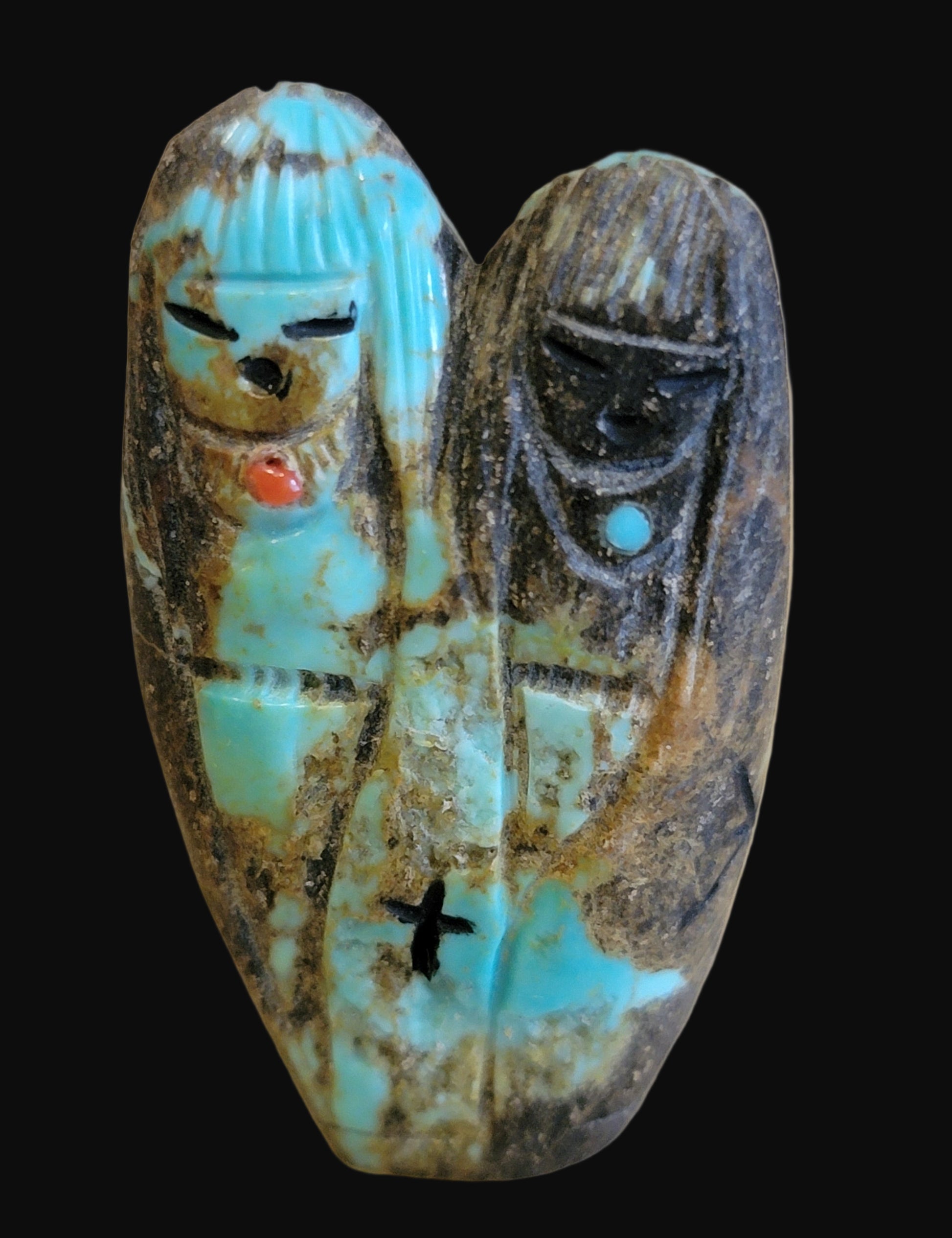 Quadruple Turquoise Zuni Maidens and Corn Maidens Zuni Fetish