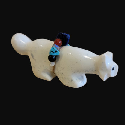 Serpentine Clairvoyant Bobcat w/ Fancy Bundle Zuni Fetish