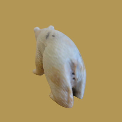 Picasso Marble Furry Realistic Bear Cub Zuni Fetish