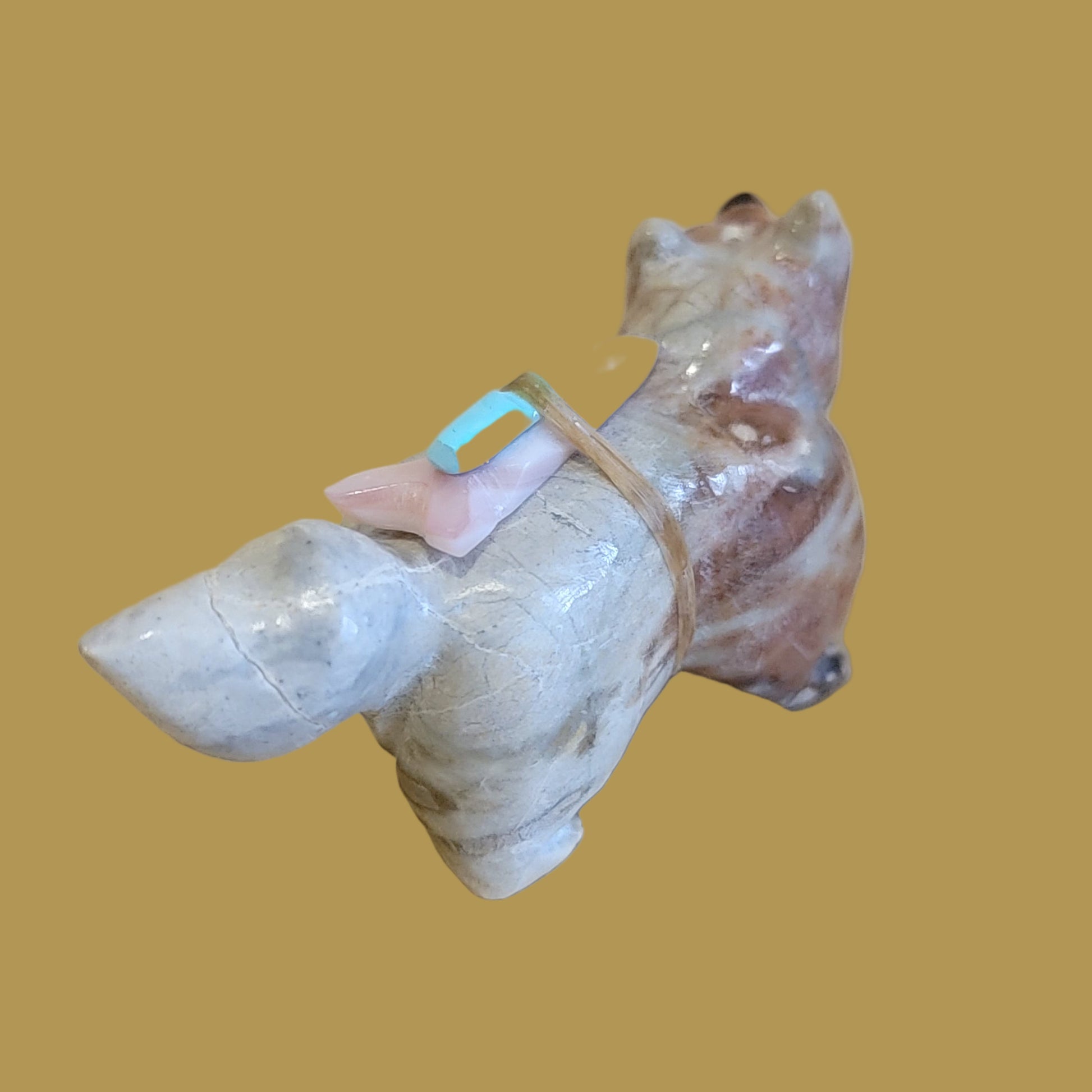 Picasso Marble Pup/Dog Zuni Fetish