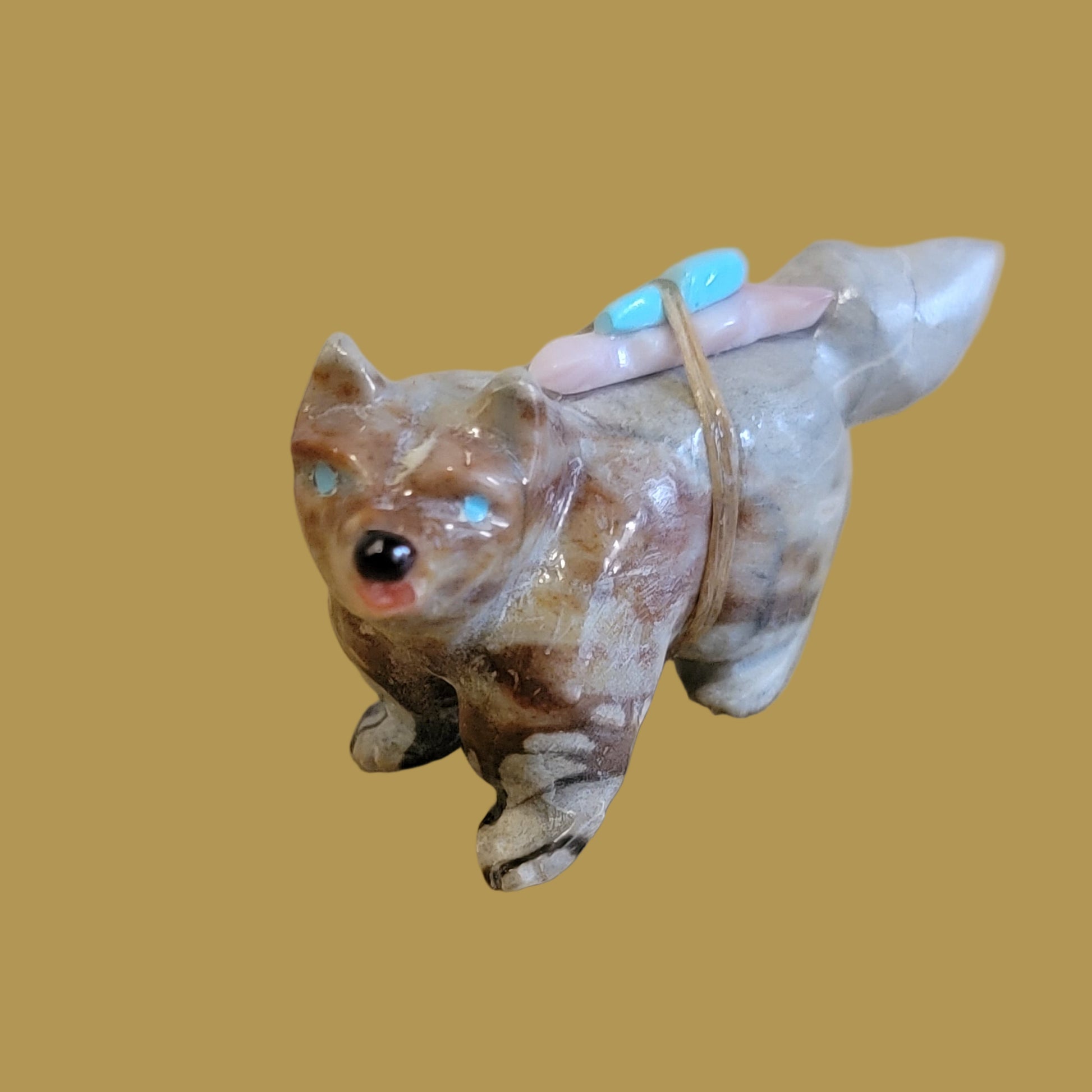 Picasso Marble Pup/Dog Zuni Fetish