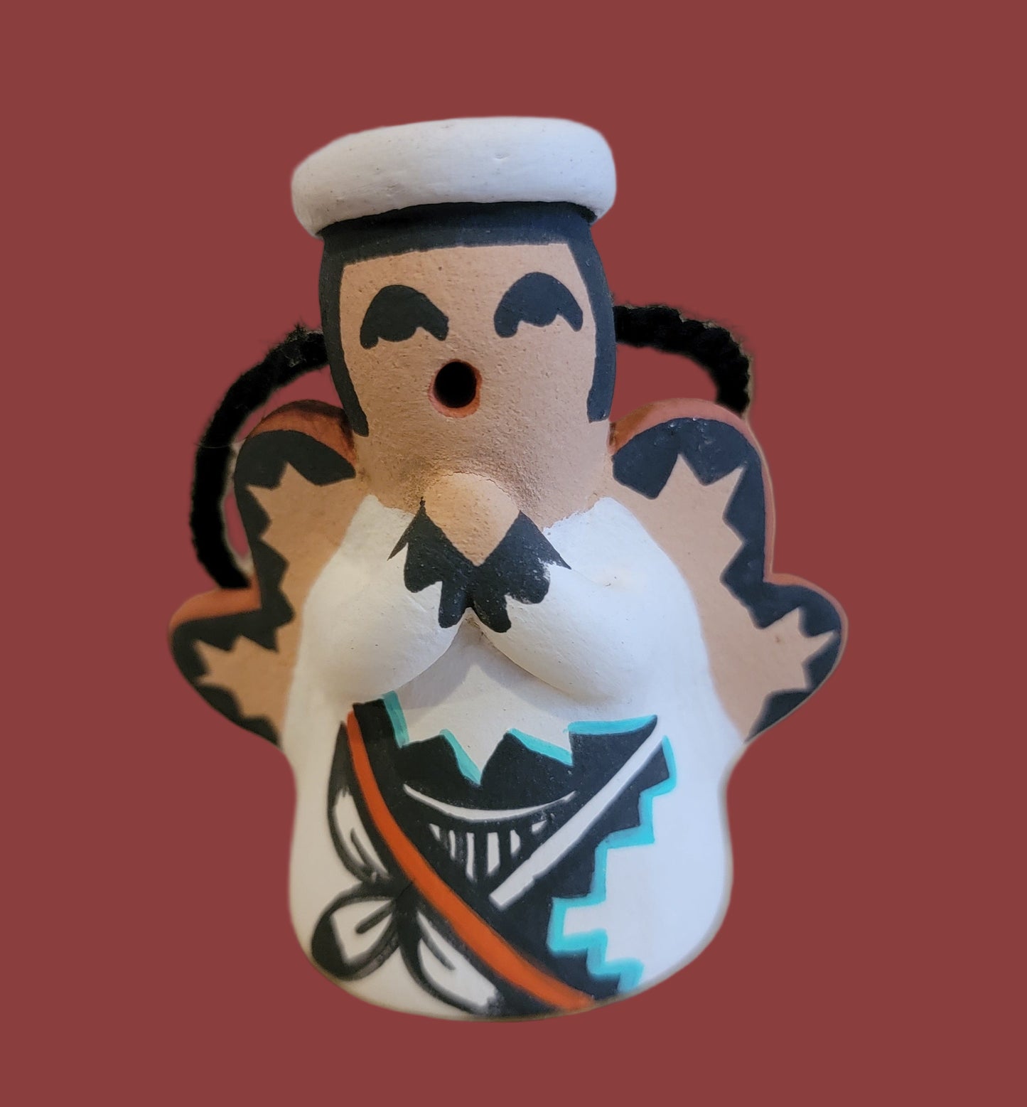 Holiday Angel Jemez Pueblo Pottery Ornament