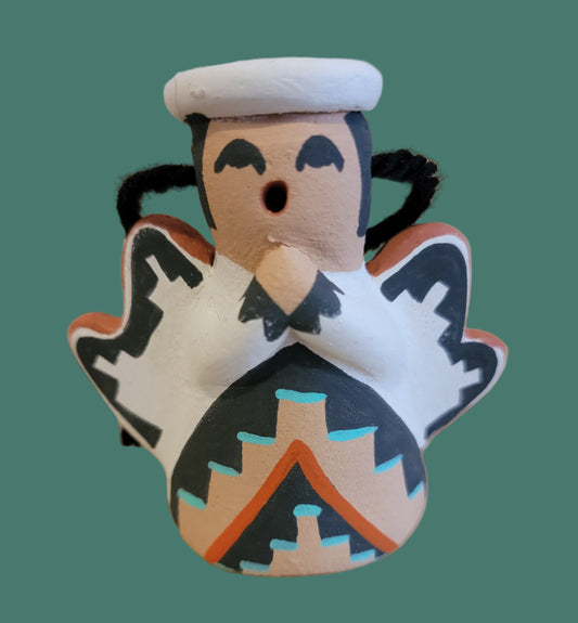 Jemez Pueblo Pottery Angel Holiday Ornament