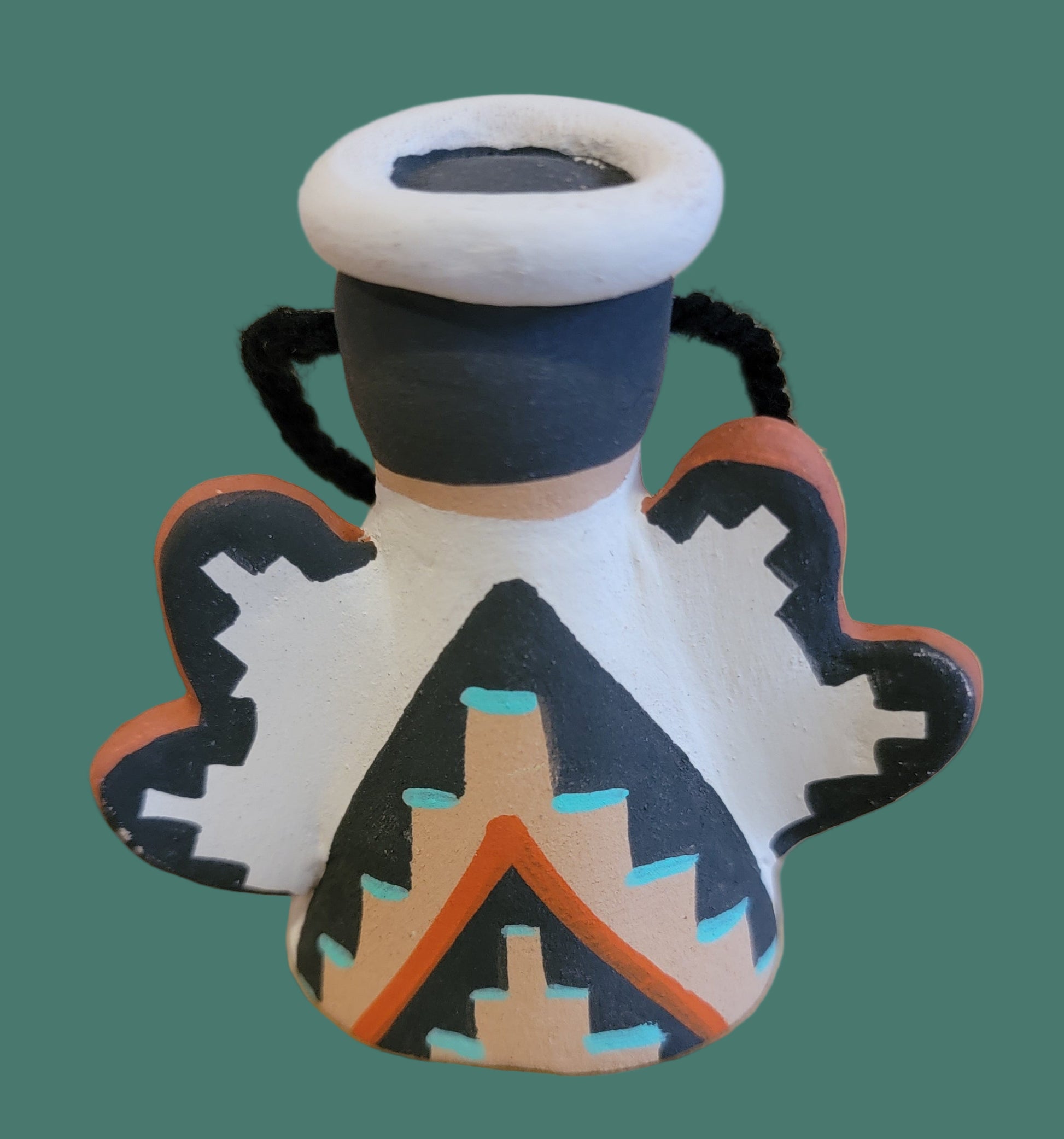Jemez Pueblo Pottery Angel Holiday Ornament