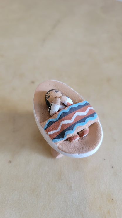 Exquisite Six Piece Jemez Pueblo Pottery Nativity Set