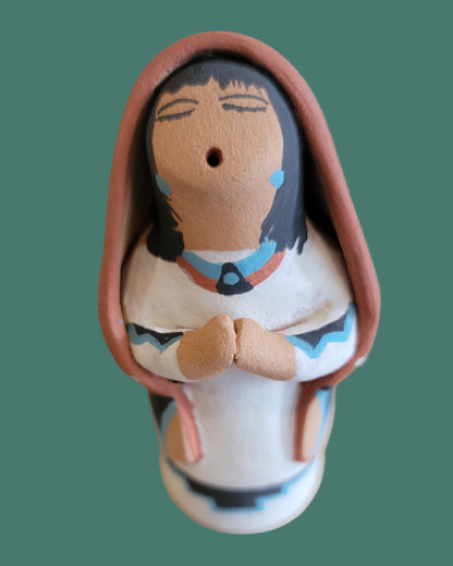Exquisite Six Piece Jemez Pueblo Pottery Nativity Set