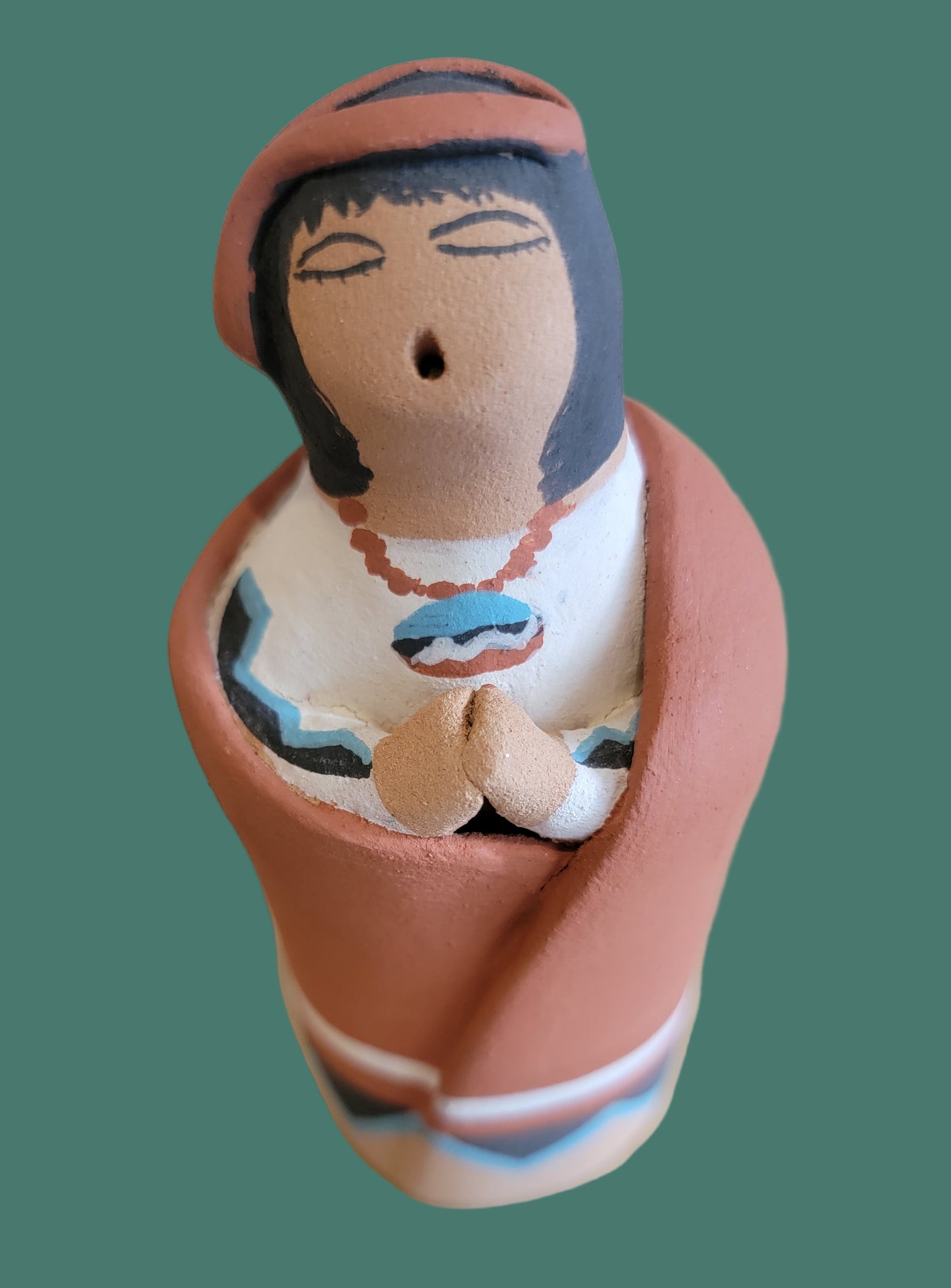 Exquisite Six Piece Jemez Pueblo Pottery Nativity Set