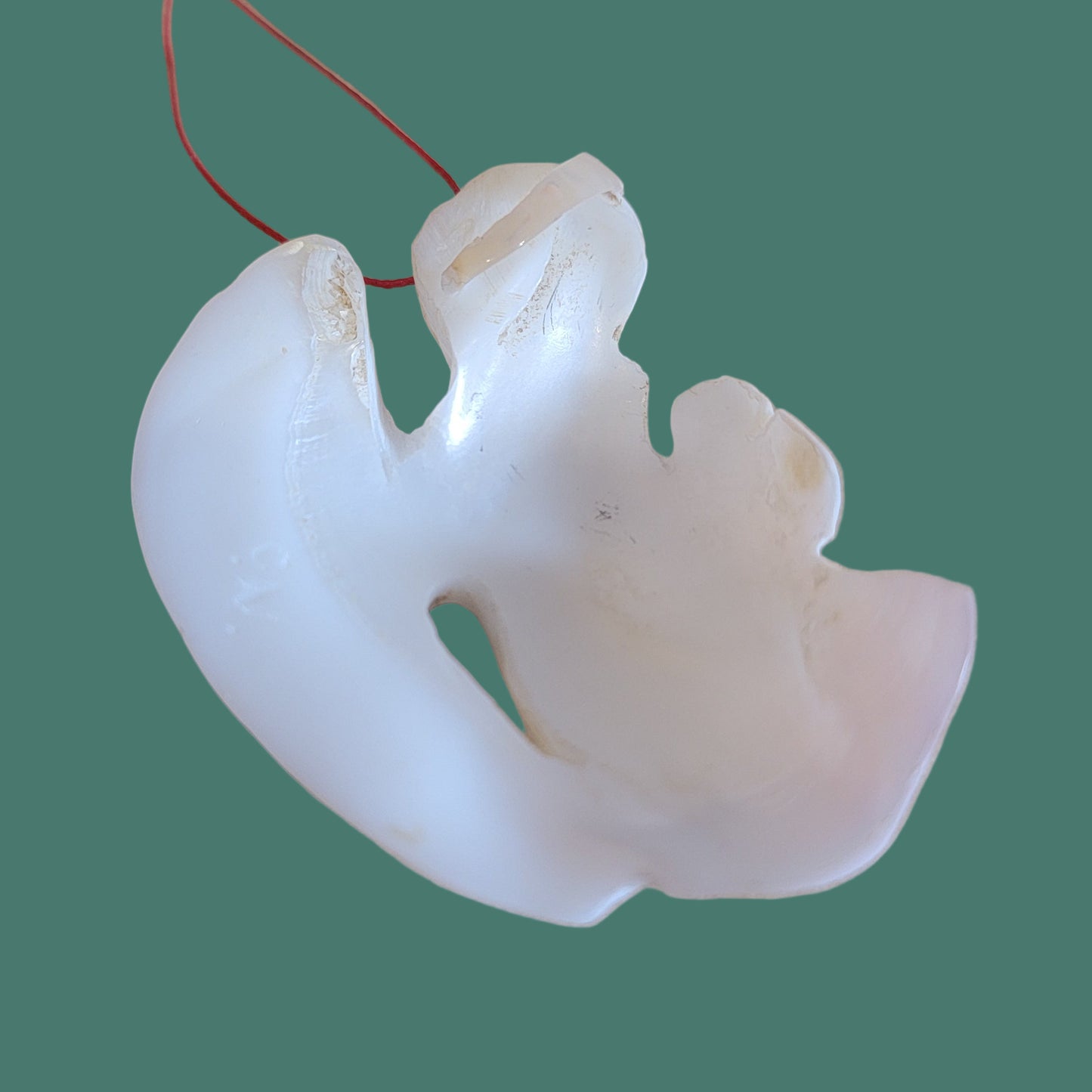 Elegant yet Simple Mother of Pearl Zuni Angel Holiday Ornament