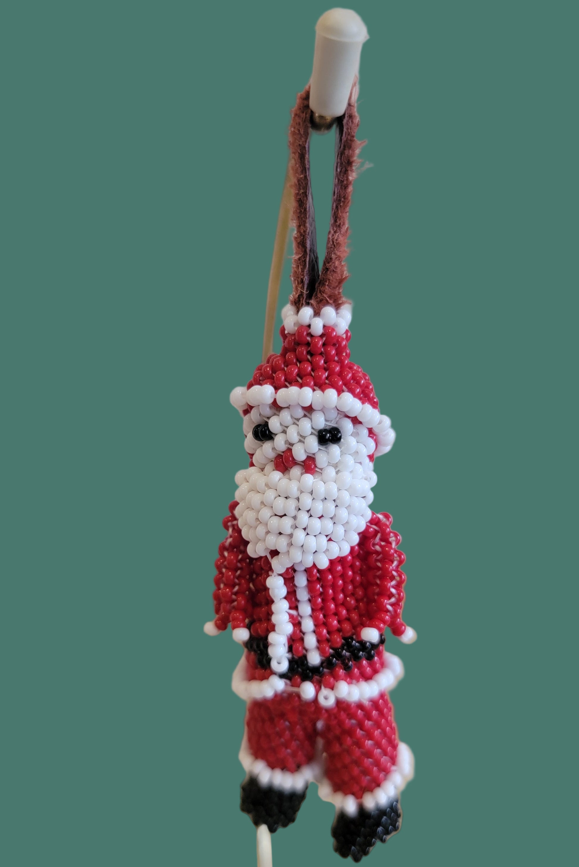 Fully Beaded Jolly St Nick/ Santa Holiday Ornament Indian Beadwork