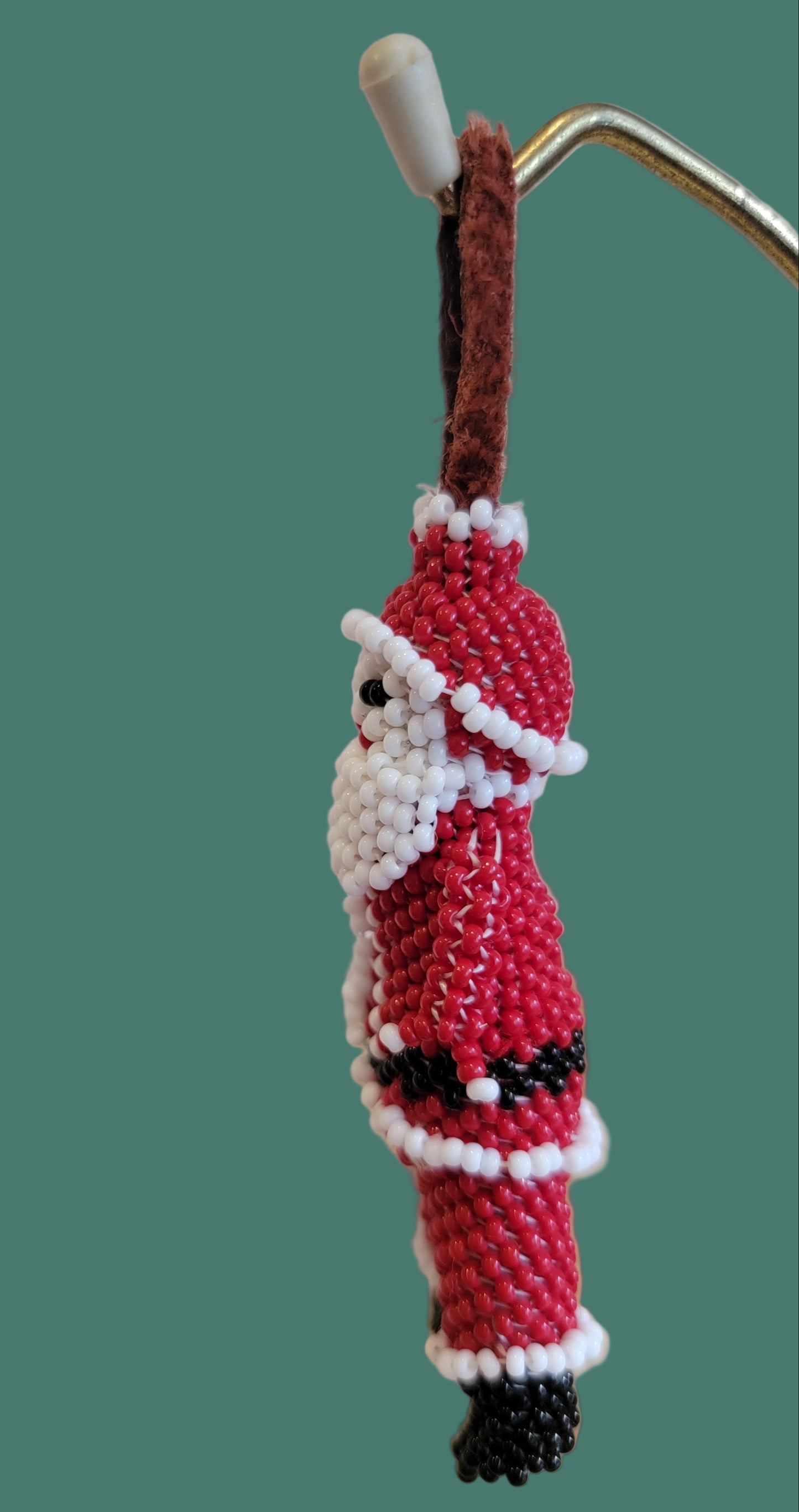 Fully Beaded Jolly St Nick/ Santa Holiday Ornament Indian Beadwork