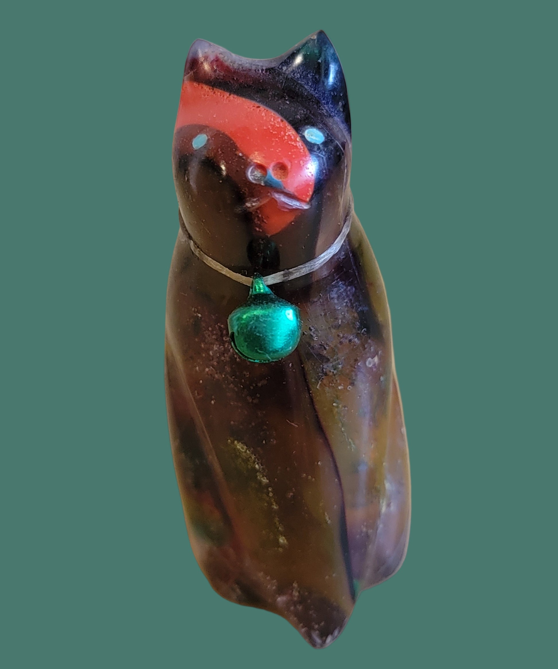 Christmas/Holiday Kitty Cat w/ Green Jingle Bell Collar