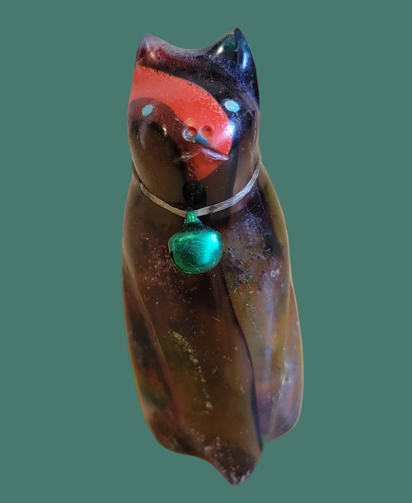 Christmas/Holiday Kitty Cat w/ Green Jingle Bell Collar