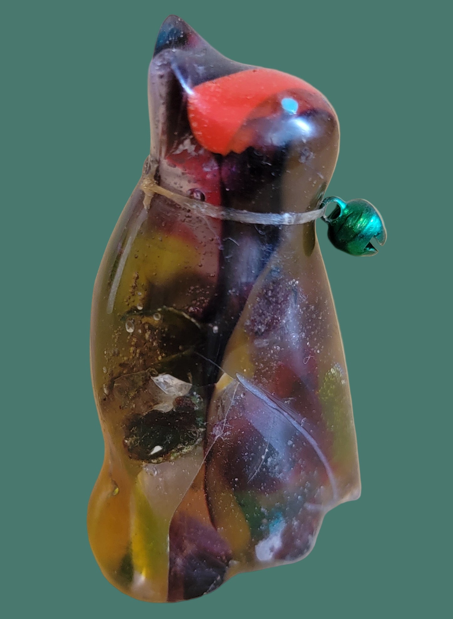 Christmas/Holiday Kitty Cat w/ Green Jingle Bell Collar