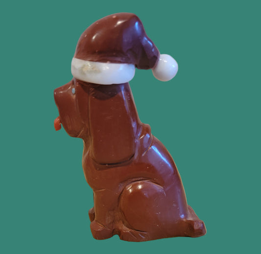 The Regal Beagle Holiday Pup/Dog w/Santa Hat Zuni Fetish
