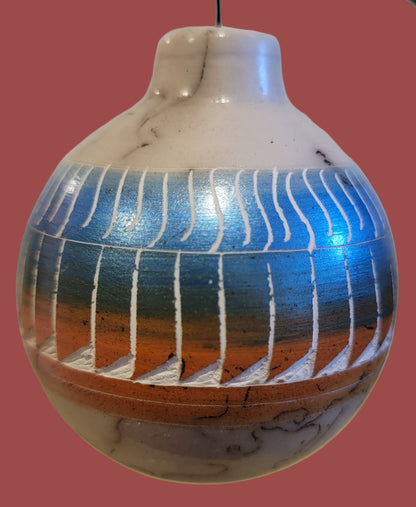 Navajo Etched Horsehair Pottery Holiday Ornament