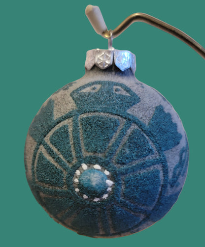 Sandpainted Navajo Turtle w/Monument Valley Scene Holiday Ornament