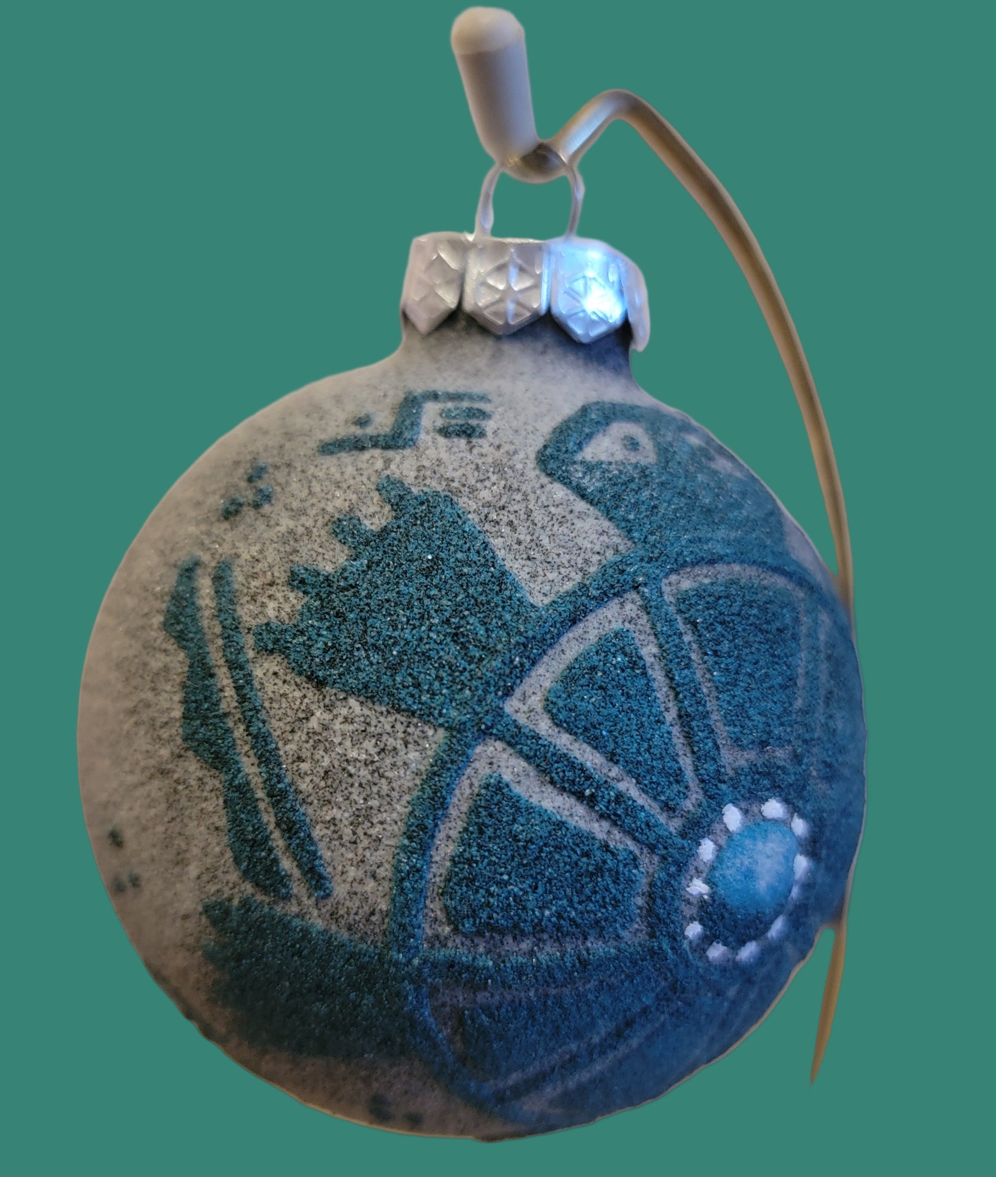 Sandpainted Navajo Turtle w/Monument Valley Scene Holiday Ornament